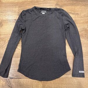 Terramar Womens Sz S Long Sleeve Climasense 2.0 Compression Shirt Baselayer Gray